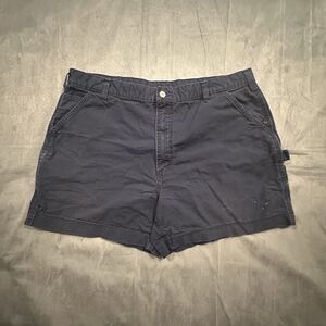 Carhartt Shorts Mens 40 Carpenter Rugged Flex Navy Blue Utility Chino Workwear